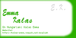 emma kalas business card